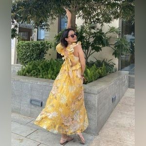 H&M Yellow Floral Dress size small